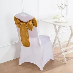 15 pieces antique Gold Fabric Pieces  6 X 108 chair sashes